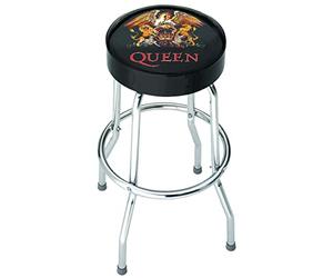 Rocksax Tabouret de Bar Queen avec siège pivotant rembourré, Pieds et Repose-Pieds chromés, 72 cm de Haut x 52 cm de diamètre, Produit sous Licence Officielle