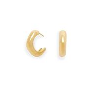 Rocksbox Kennedy Huggie Hoops - Boucles d'oreilles créoles carrées pour femme - Plaqué or 14 carats - Bijoux de qualité supérieure - 1,9 cm, laiton, sans pierre précieuse