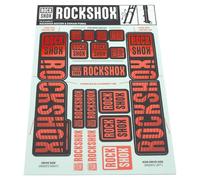 Rockshox Dual Crown Decals Kit Orange 35 mm Oxy Red