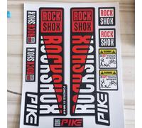 Rockshox Fourche Avant Décalcomanies Vélo Vtt Route Rock Shox Pike Autocollants Vélo Bricolage Course Cyclisme Protéger Kit De Film Coloré - Type Red White #A