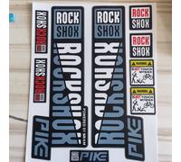 Rockshox Fourche Avant Décalcomanies Vélo Vtt Route Rock Shox Pike Autocollants Vélo Bricolage Course Cyclisme Protéger Kit De Film Coloré - Type Gray White #A