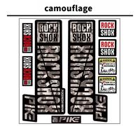 Rockshox Fourche Avant Décalcomanies Vélo Vtt Route Rock Shox Pike Autocollants Vélo Bricolage Course Cyclisme Protéger Kit De Film Coloré - Type Camouflage #B