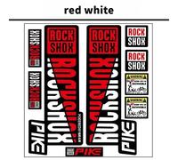 Rockshox Fourche Avant Décalcomanies Vélo Vtt Route Rock Shox Pike Autocollants Vélo Bricolage Course Cyclisme Protéger Kit De Film Coloré - Type Red White #B