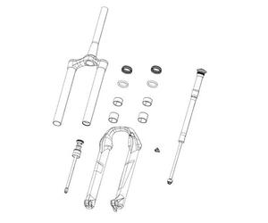 RockShox, FS SP LL Domain 27B DFB Unisexe Adulte, Noir, Unique