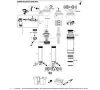 Kit Reservoir Rockshox Super Deluxe Air.Coil Rct A1+ (37.5-65) 68Mm 380L Argenté