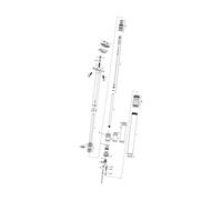 RockShox Pièces Détachées pour Tige de Selle Reverb Stealth (A1 / 2010-2012) universal. 420 x 100 mm