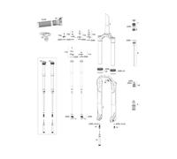 RockShox Pièces Détachées SID 32 mm Select/Select+/Ultimate (B4 / 2020) coloré 27.5". 100 mm