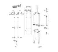 RockShox Pièces Détachées SID SL 32 mm Select/Select+/Ultimate (C1 / 2021) coloré universal