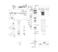 RockShox Pièces Détachées Super Deluxe Coil (A1-A2 / 2018-2020) RCR/RTR. 62 mm