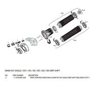 Rockshox Serre-joint Sram Gripshift X01 Eagle Red
