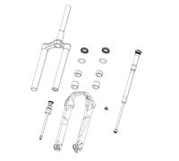Rockshox Spare Fork Dust Wiper Kit 32mm Black (Includes Flanged Dust Wiper & 5mm