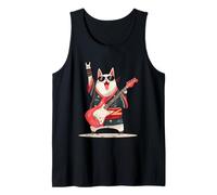 Rockstar Cat Guitare électrique Solo Punk Metal Pop Graphic Débardeur