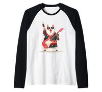 Rockstar Cat Guitare électrique Solo Punk Metal Pop Graphic Manche Raglan