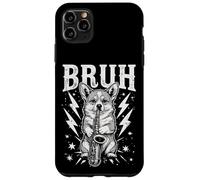 Rockstar Corgi Saxophone Meme Funny “Bruh” Lightning Dog Coque pour iPhone 11 Pro Max
