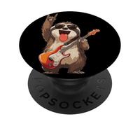Rockstar Guitare électrique Paresseux Solo Punk Metal Pop Graphic PopSockets PopGrip Adhésif