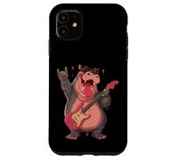 Rockstar Hippo Guitare électrique Solo Punk Metal Graphic Sharp Coque pour iPhone 11