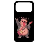 Rockstar Hippo Guitare électrique Solo Punk Metal Graphic Sharp Coque pour iPhone 17 Pro Max
