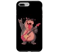 Rockstar Hippo Guitare électrique Solo Punk Metal Graphic Sharp Coque pour iPhone 7 Plus/8 Plus