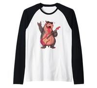 Rockstar Hippo Guitare électrique Solo Punk Metal Graphic Sharp Manche Raglan