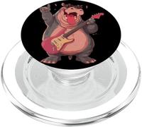 Rockstar Hippo Guitare électrique Solo Punk Metal Graphic Sharp PopSockets PopGrip pour MagSafe