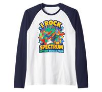 Rockstar I Rock The Spectrum Tour du Monde de l'Autisme Maman Papa Manche Raglan