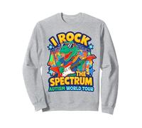 Rockstar I Rock The Spectrum Tour du Monde de l'Autisme Maman Papa Sweatshirt