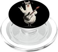 Rockstar Llama Guitarist Guitare électrique Solo Metal Graphic PopSockets PopGrip pour MagSafe