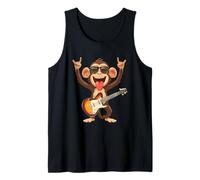 Rockstar Monkey Guitare électrique Solo Punk Metal Pop Graphic Débardeur