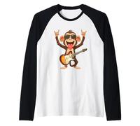 Rockstar Monkey Guitare électrique Solo Punk Metal Pop Graphic Manche Raglan