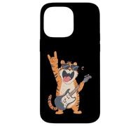 Rockstar Tiger Guitare électrique Solo Punk Metal Pop Graphic Coque pour iPhone 14 Pro Max