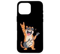 Rockstar Tiger Guitare électrique Solo Punk Metal Pop Graphic Coque pour iPhone 16 Pro Max