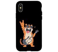 Rockstar Tiger Guitare électrique Solo Punk Metal Pop Graphic Coque pour iPhone X/XS