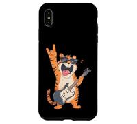 Rockstar Tiger Guitare électrique Solo Punk Metal Pop Graphic Coque pour iPhone XS Max
