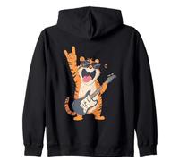 Rockstar Tiger Guitare électrique Solo Punk Metal Pop Graphic Sweat à Capuche