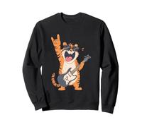 Rockstar Tiger Guitare électrique Solo Punk Metal Pop Graphic Sweatshirt