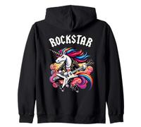 Rockstar Unicorn Rock'n Roll Punk Goth Band pour garçons et Filles Sweat à Capuche