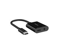 RockStar - USB-C vers jack de casque / adaptateur de charge - USB-C mâle pour jack mini, USB-C femelle - 19.6 cm - USB Power Delivery (60W)