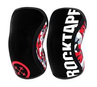 RockTape Assassins Protèges-genoux, Genouillères d'entraînement en néoprène, durables et confortables, Noir/Rouge Camo, L, Pack 2