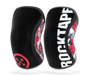 RockTape Assassins Protèges-genoux, Genouillères d'entraînemente en néoprène, durables et confortables, Camo Rouge, M, Pack 2