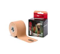 RockTape GO Bande Kinesiology Extra-Collante - 20 Bandes Précoupées, 5cm x 25cm - Adhésif Fort, Résistant à l'Eau, Hypoallergénique pour Récupération Musculaire, Soulagement de la Douleur, Beige