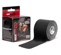 RockTape GO Kinesiology Tape - 20 Bandes Précoupées, 5cm x 25cm - Durable, Hypoallergénique, Résistant à l'Eau pour Soulagement Musculaire, Récupération & Sport, Sans Latex, Noir
