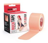 RockTape Standard Prédécoupé (20 Bandes de 25cm) - Ruban Kinésiologique Élastique pour Soutien Sportif et Thérapeutique - Ruban Physio pour Épaule, Genou, Cheville, Poignet, Dos - Beige