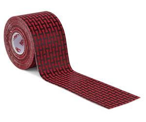 RockTape Rheon Ruban - S'adapte au Mouvement | Noir & Rouge; 20 bandes précoupées; 5 cm; imperméable avec technologie RHEON™; soutien premium