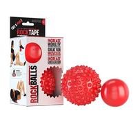 RockTape RockBalls - Libération Myofasciale Précise avec Balles de Massage Doubles Portables, Rouge