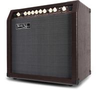 Rocktile Ampli Guitare Acoustique Vintage Combo 3-Band EQ 2 Canaux 30W Marron