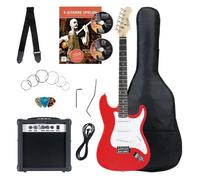 Rocktile Banger's Pack Guitare électrique Rouge - Kit avec Ampli de 25 W, Housse, Sangle, Câble, Cordes et Médiators