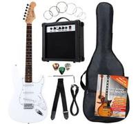 Pack Guitare Electrique Strat Single Coil Set 25W Amplificateur Housse Blanc