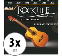 Rocktile Cordes de Guitare Classique Paquet de 3