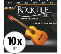 Rocktile Cordes de Guitare Classique Super Light Paquet de 10 G