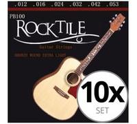 Rocktile Cordes pour guitare folk Light 10x Set G
